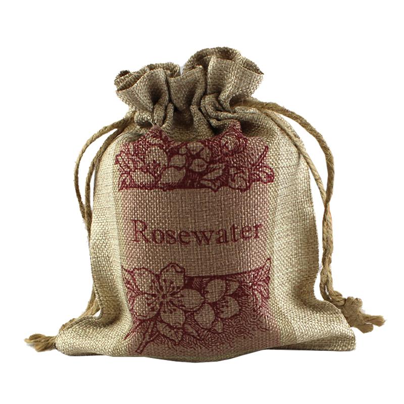 Faux Burlap Drawstring Bag - 6.7"x 8.27"