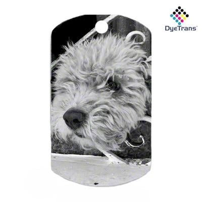 Aluminum Dog Tag - 1-Sided - Gloss Clear Aluminum Dog Tag - 1-Sided - Gloss Clear