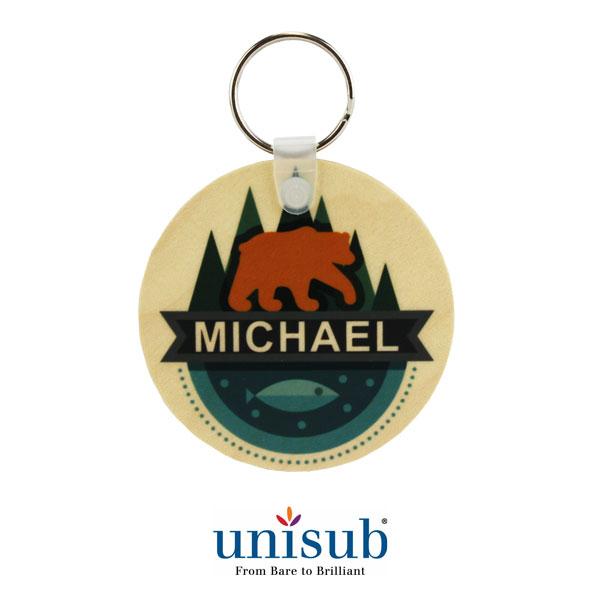 Natural Wood Key Tag - 2.5" – Round