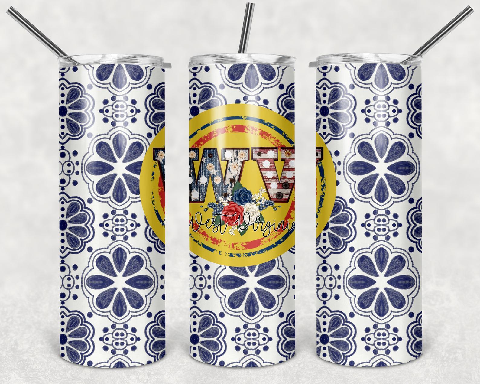WV Blue Design, 20 oz Skinny Tumbler, JPG file