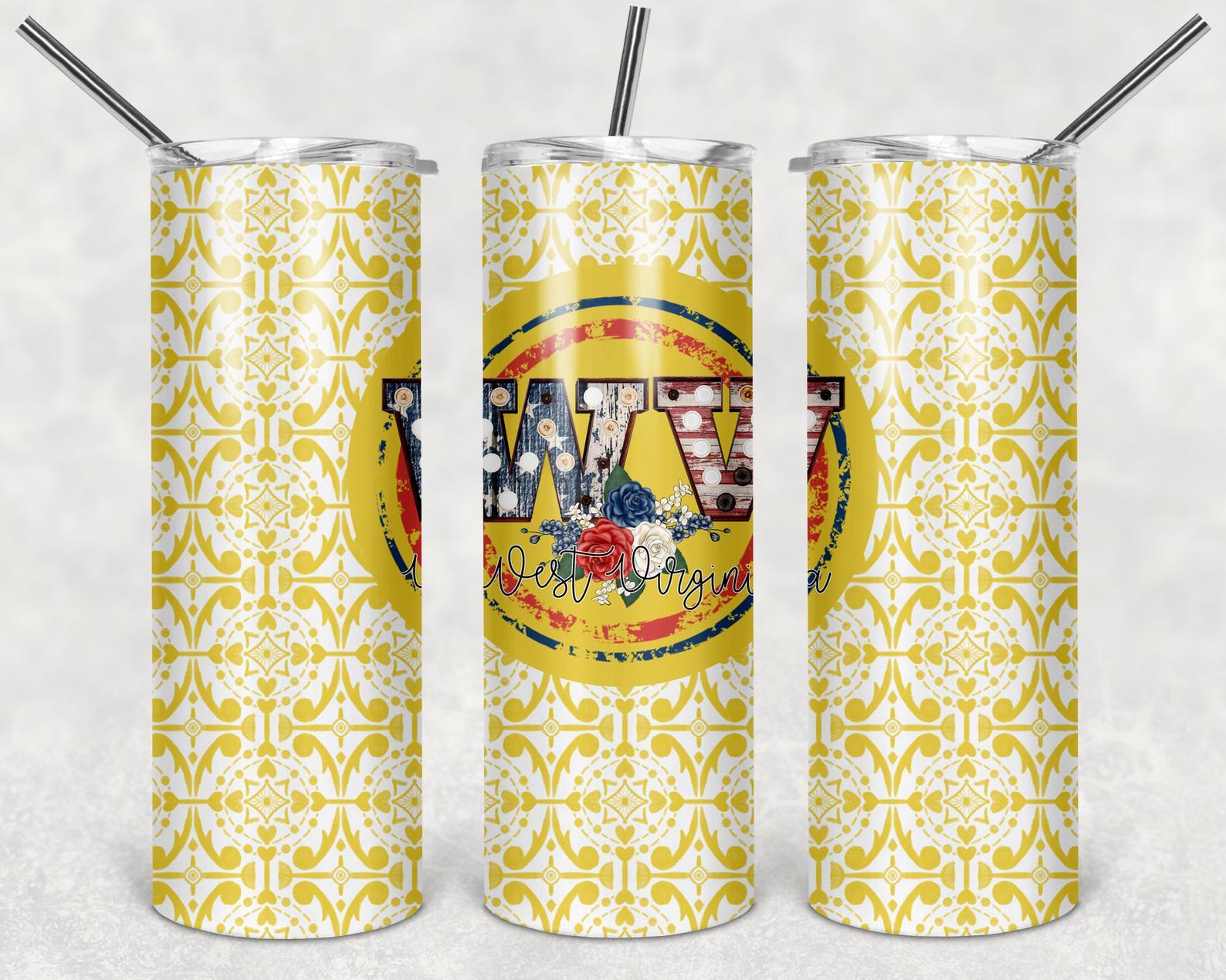 WV Yellow Design, 20 oz Skinny Tumbler, JPG file