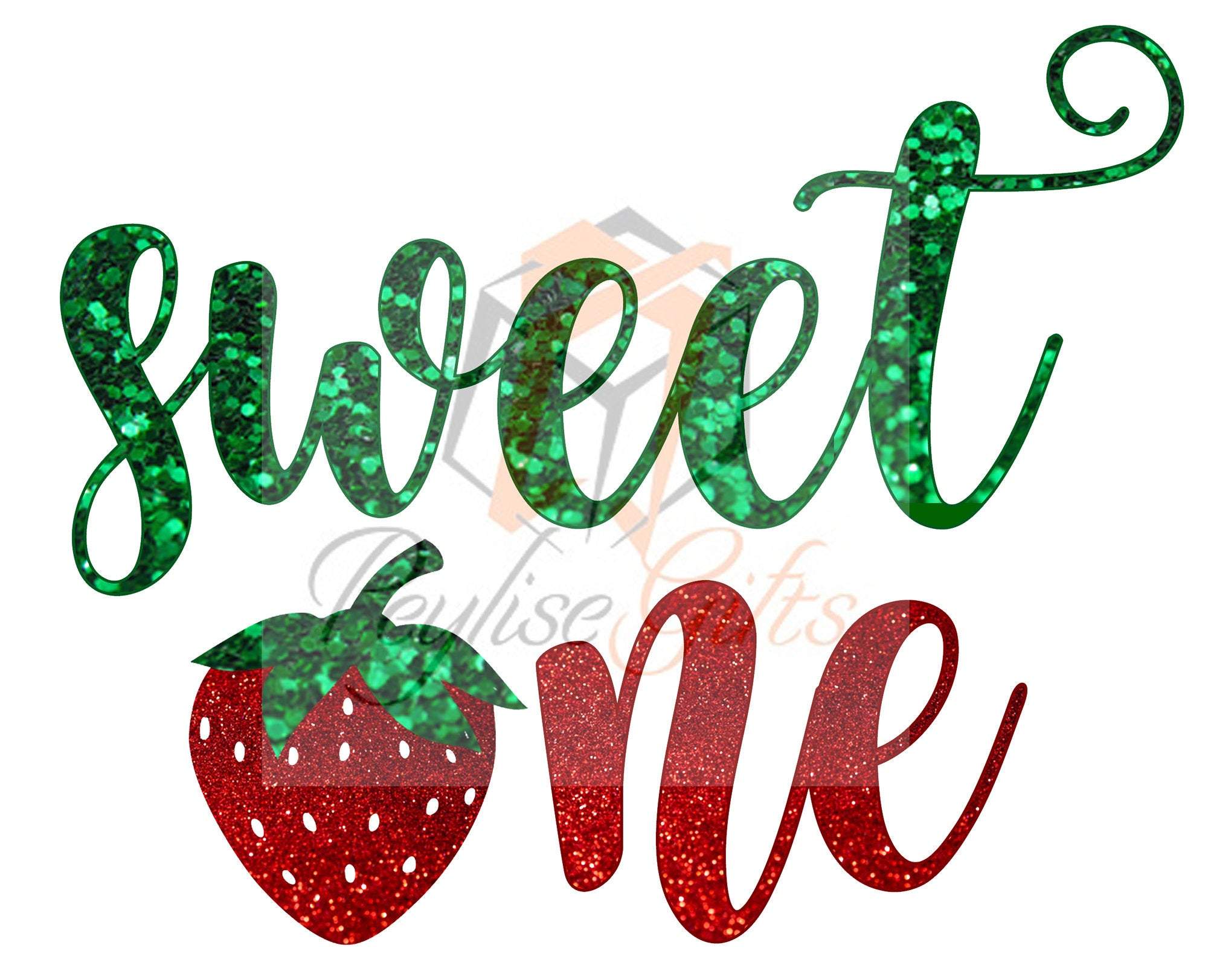Sweet One, Strawberry, First Birthday, 1st Birthday, Sublimation, Waterslide, PNG File
