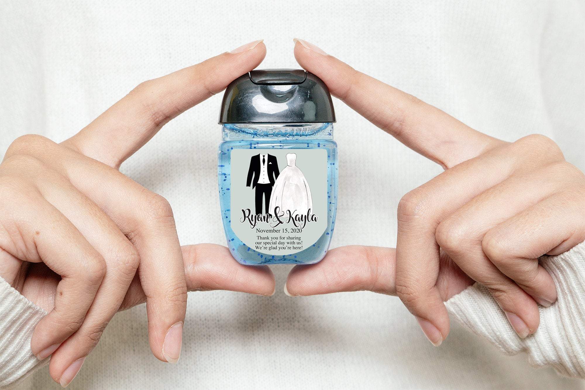 Wedding Handsanitizer Labels - Personalized Mini Sanitizer Labels for Baby Shower - PocketBac sized Wedding Handsanitizer Labels - Personalized Mini Sanitizer Labels for Baby Shower - PocketBac sized