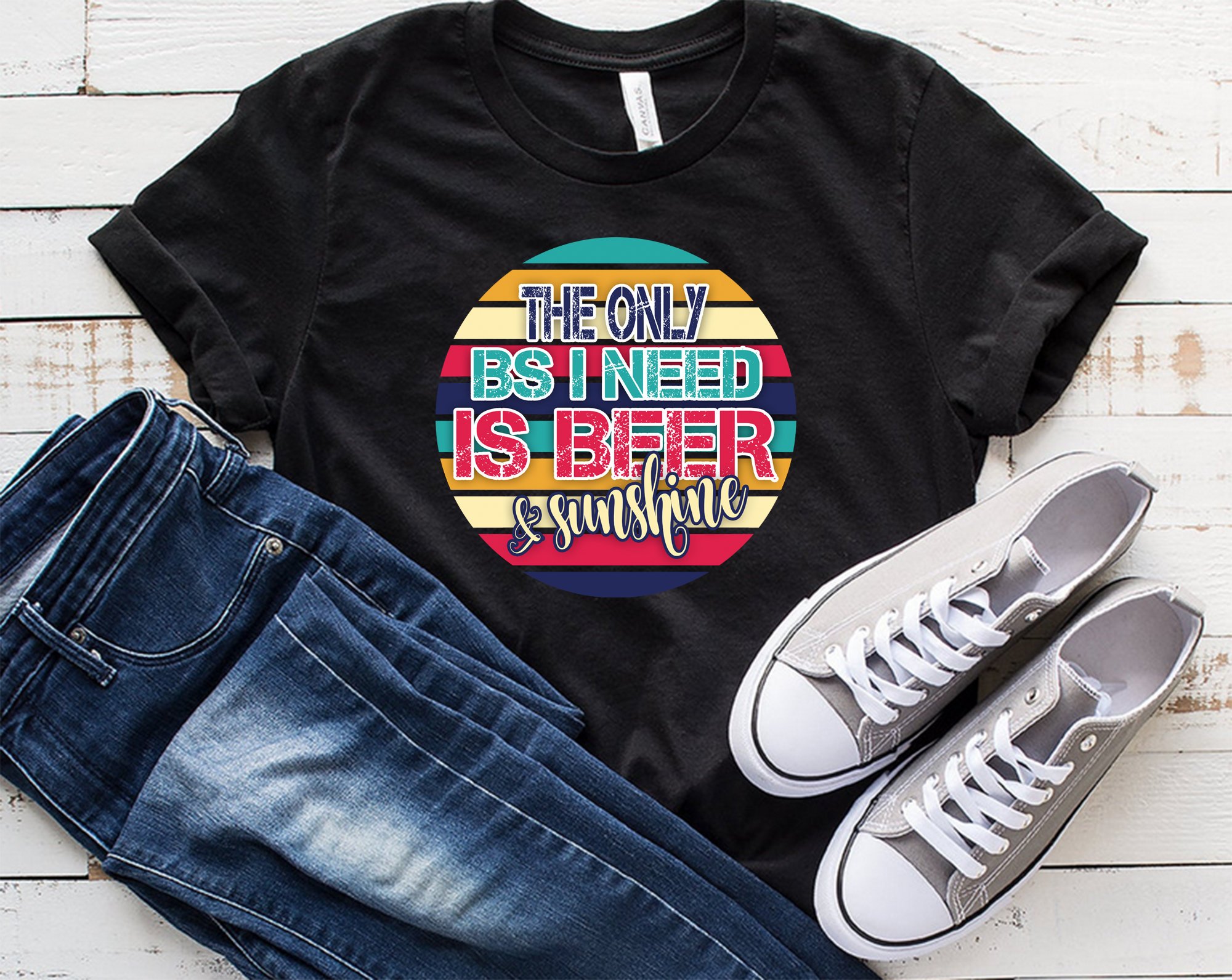The Only BS I need is Beer and Sunshine, PNG File