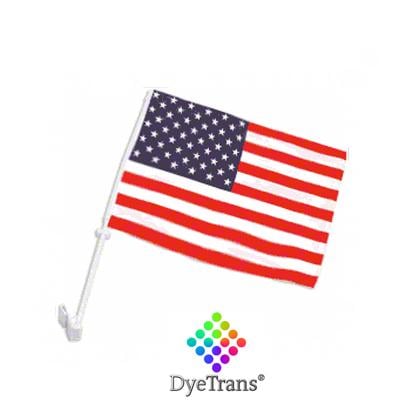 Car Flag - 7.5" x 10.5" - Double-Ply w/Pole
