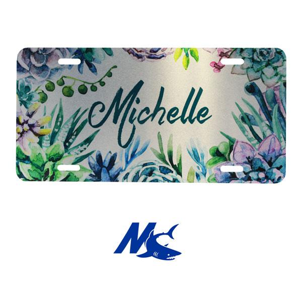 Aluminum License Plate - Silver Gloss