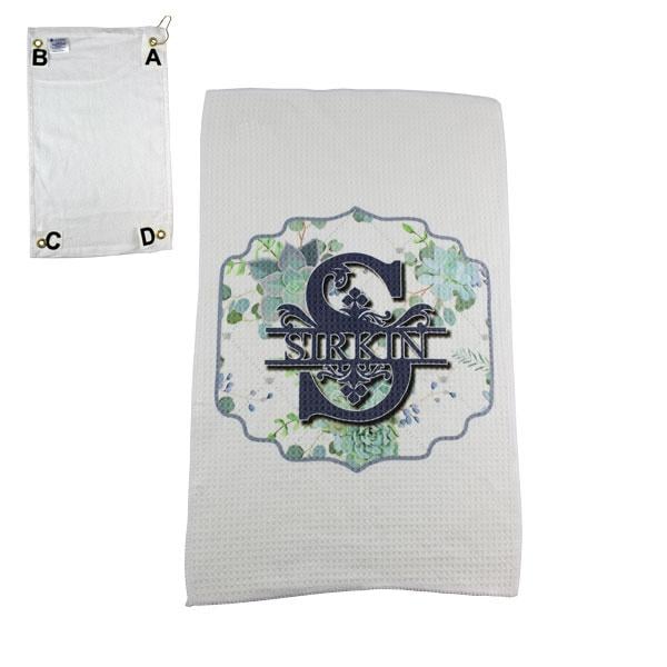 Waffle Textured Towel - 11x18 - Grommeted Clip POSITION B