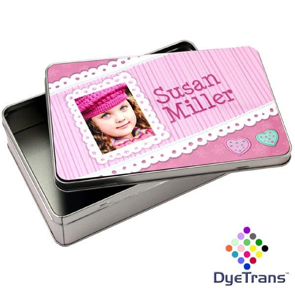 Rectangle Silver Aluminum Tin