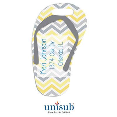 Aluminum Bag Tag - 2.75" x 4" - Flip-Flop Shaped