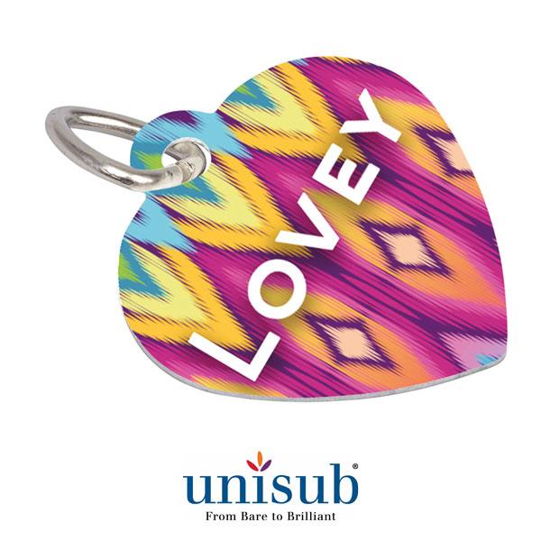 Aluminum Pet Tag - 1.38" x 1.25" - 2-Sided - Heart