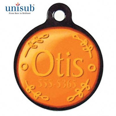 Aluminum Pet Tag - 1.5" x 1.25" - 1-Sided - Round