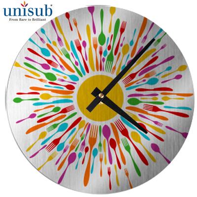 Aluminum Wall Clock Kit - 8.125" Round - Clear Gloss