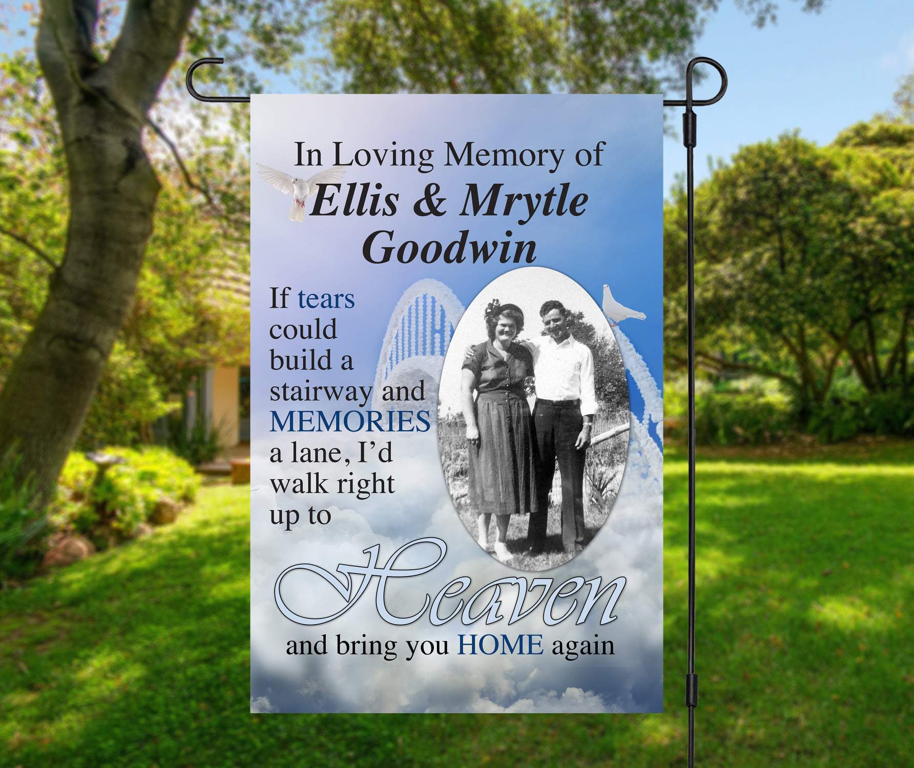 In Loving Memory Garden Flag