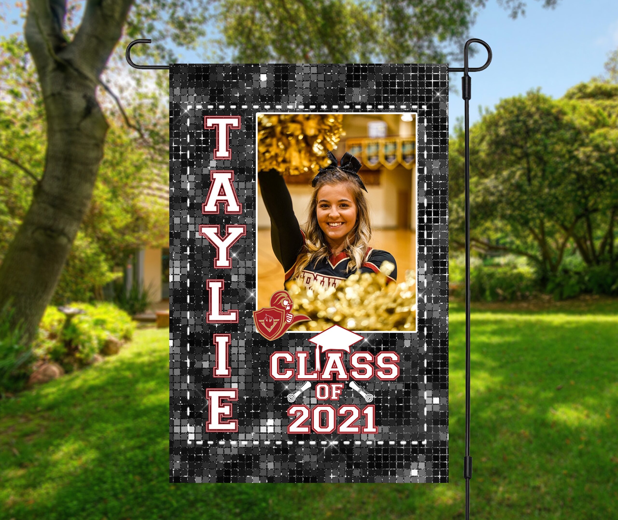 Graduation Garden Flag with Picture - Graduate Yard Sign - Graduation Decoration - 2021 Graduate- High School Graduation, College Graduation