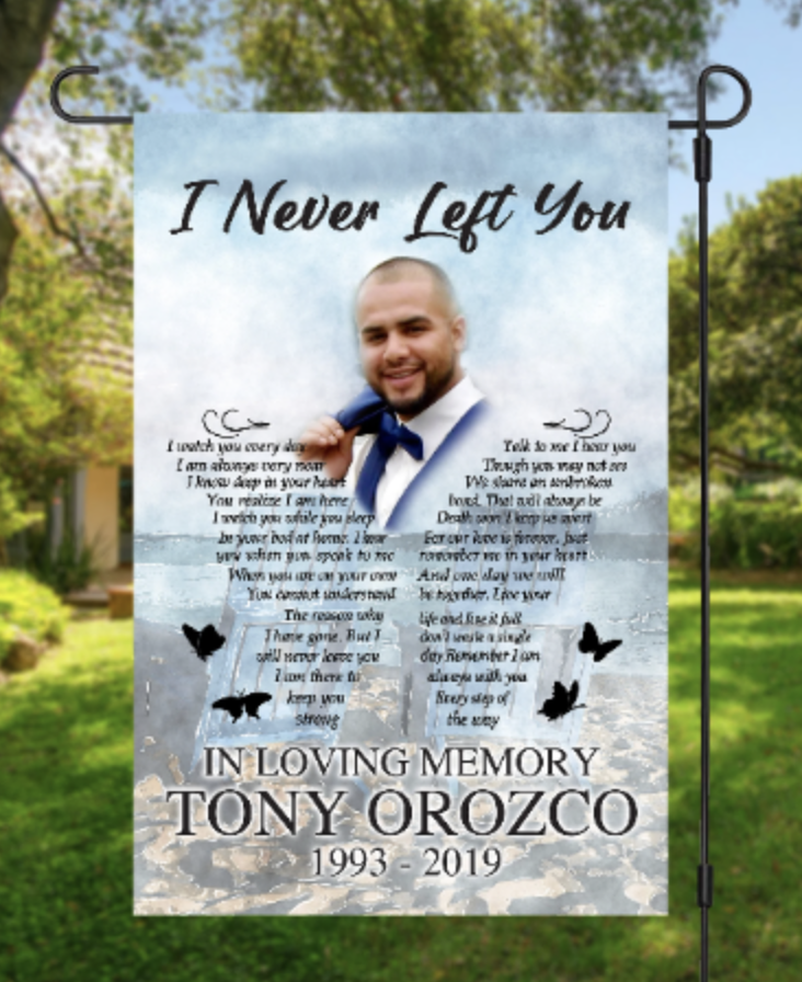 Personalized Photo Memorial Garden Flag, Any Message Double Sided, In Loving Memory Cemetery Grave Flag Decor, 12"x18" in size Personalized Photo Memorial Garden Flag, Any Message Double Sided, In Loving Memory Cemetery Grave Flag Decor, 12"x18" in size