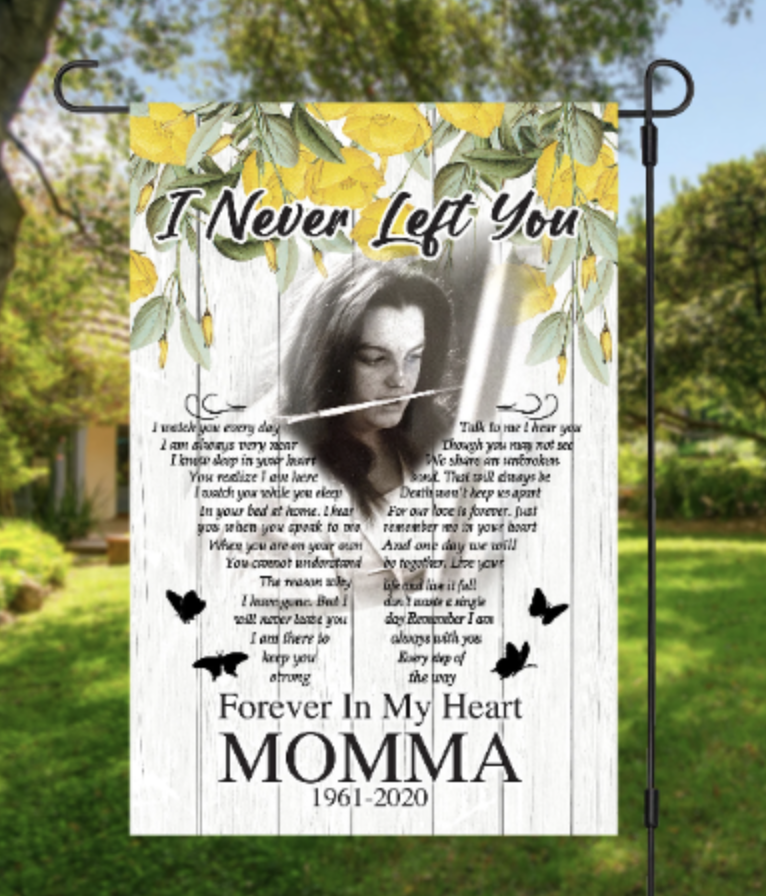 Personalized Photo Memorial Garden Flag, Any Message Double Sided, In Loving Memory Cemetery Grave Flag Decor, 12"x18" in size Personalized Photo Memorial Garden Flag, Any Message Double Sided, In Loving Memory Cemetery Grave Flag Decor, 12"x18" in size