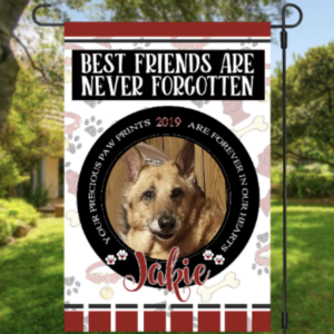 Pet Garden Flag, Personalized Photo Memorial Garden Flag, Any Message Double Sided, In Loving Memory Cemetery Grave Flag Decor