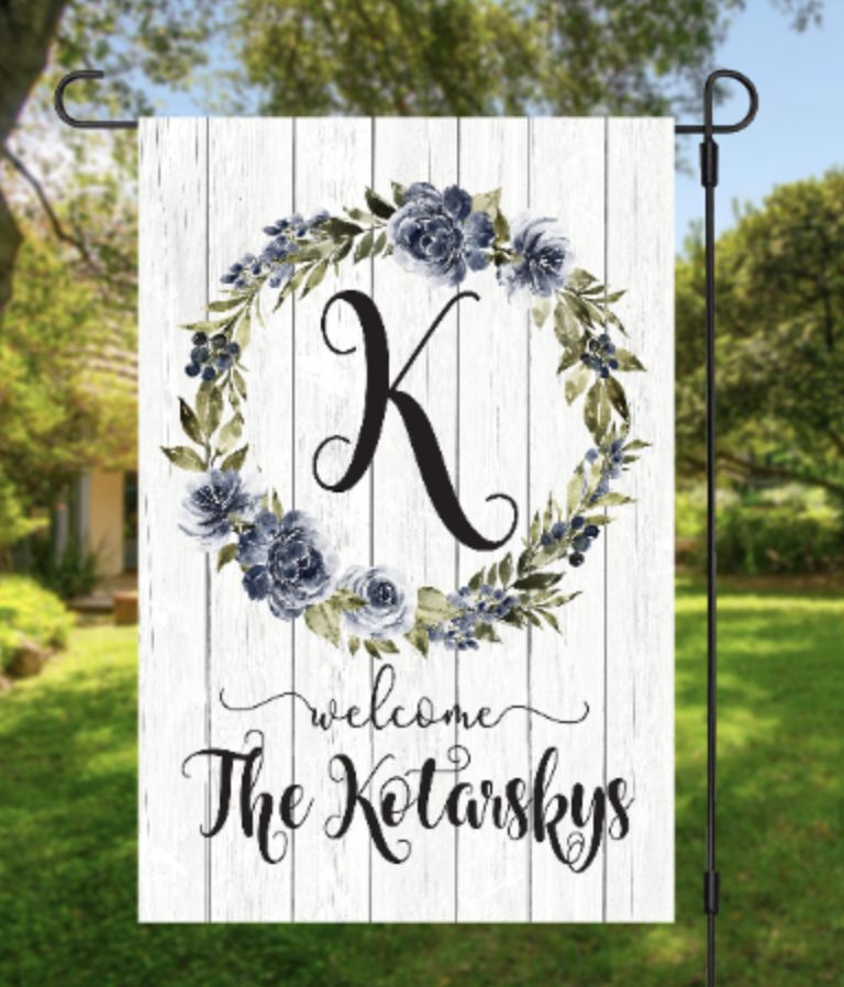 Welcome Garden Flag, New Home, Welcome Personalized Garden Flag, Garden Flag, Double Sided Flag, 12"x18"